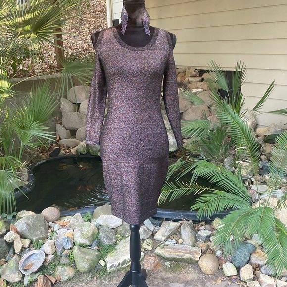 Rebecca Minkoff Claude Metallic Dress Size M - Picture 4 of 7